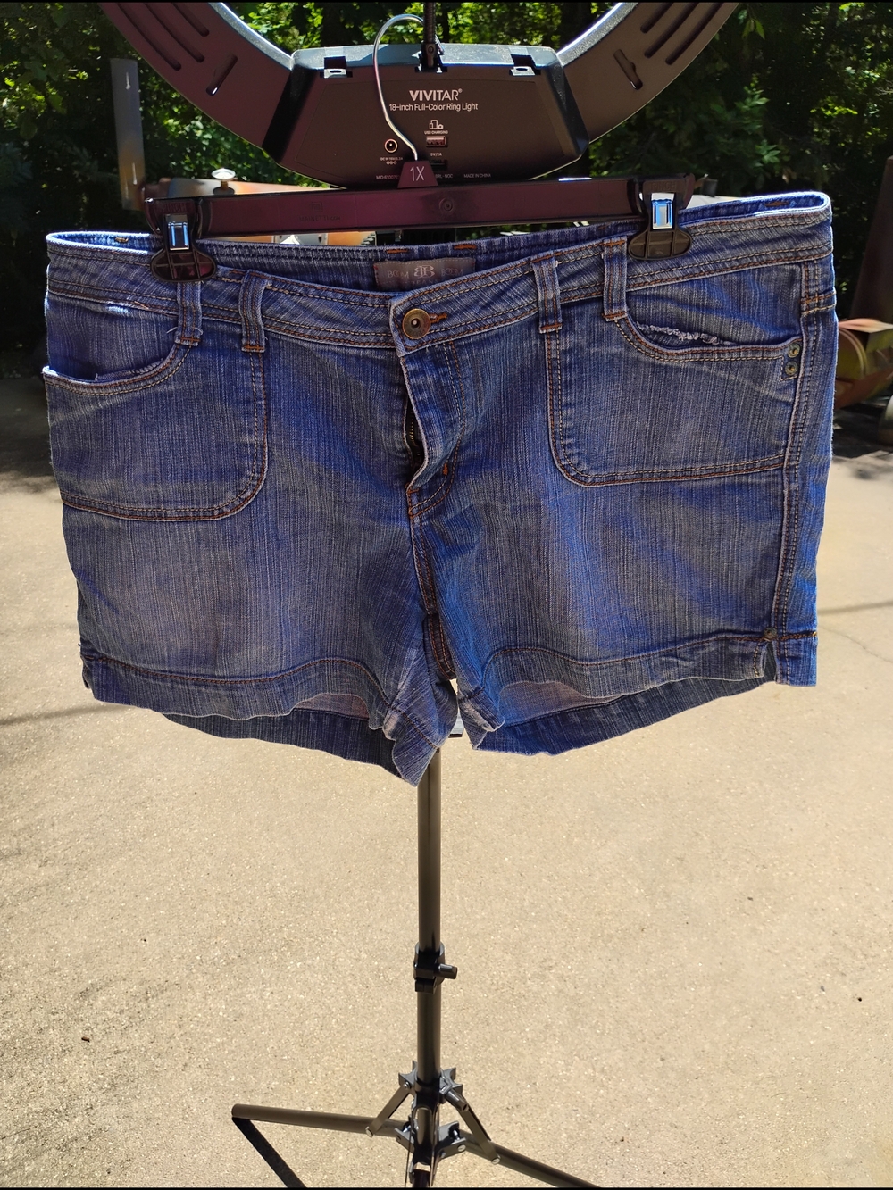 Boom Boom Jeans Women’s Blue Denim Shorts - Casual Five-Pocket Style